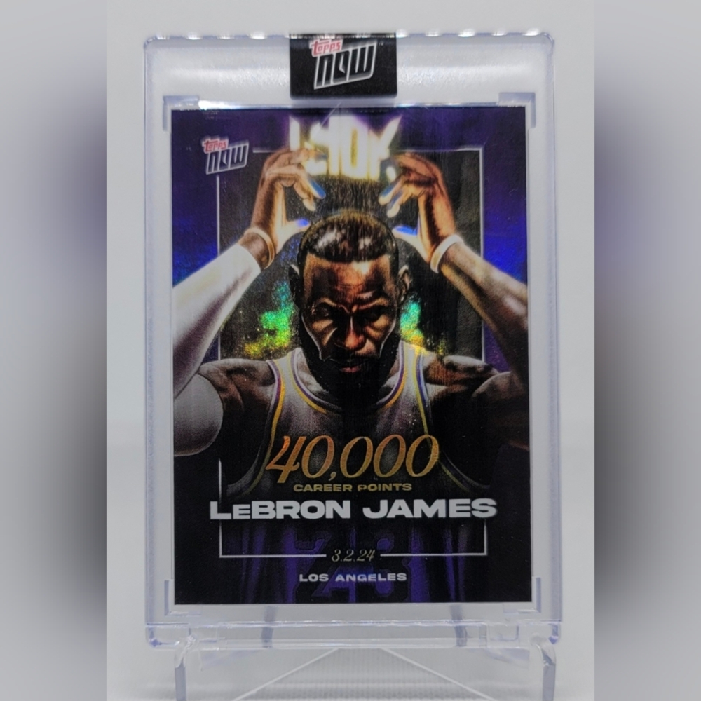 Topps Now LeBron James Card - 40,000 CAREER POINTS